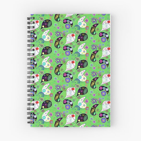Item preview, Doodle art - Abstract of paisley shapes on lime green background  designed and sold by Dorothea Neumann.