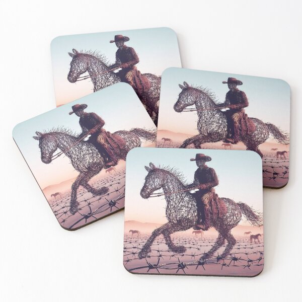 Item preview, Barbed wire Cowboy and Horse, Ai Generated Art    designed and sold by ACC .
