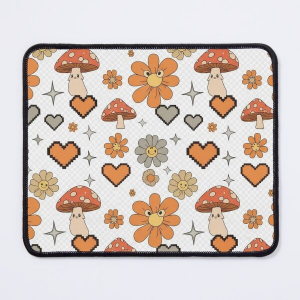 Item preview, Groovy 70s Mushroom & Flower Pattern Y2K designed and sold by Studio Sundry.