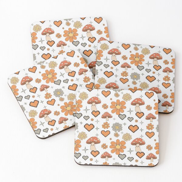 Item preview, Groovy 70s Mushroom & Flower Pattern Y2K designed and sold by Studio Sundry.
