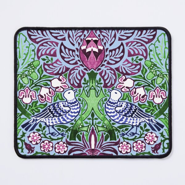 Item preview, William Morris Folk Art Birds Flowers Acorns designed and sold by Pixelchicken.