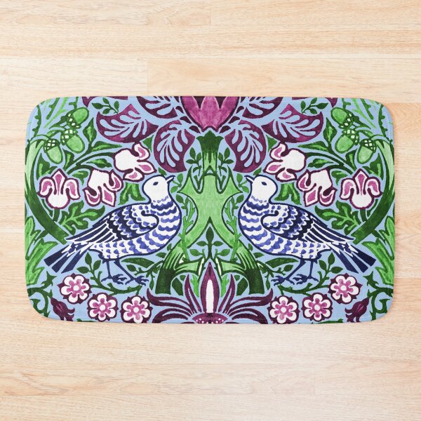Item preview, William Morris Folk Art Birds Flowers Acorns designed and sold by Pixelchicken.