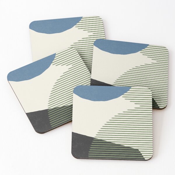 Item preview, Lines Colors Shapes - Blue Black designed and sold by moonlightprint.