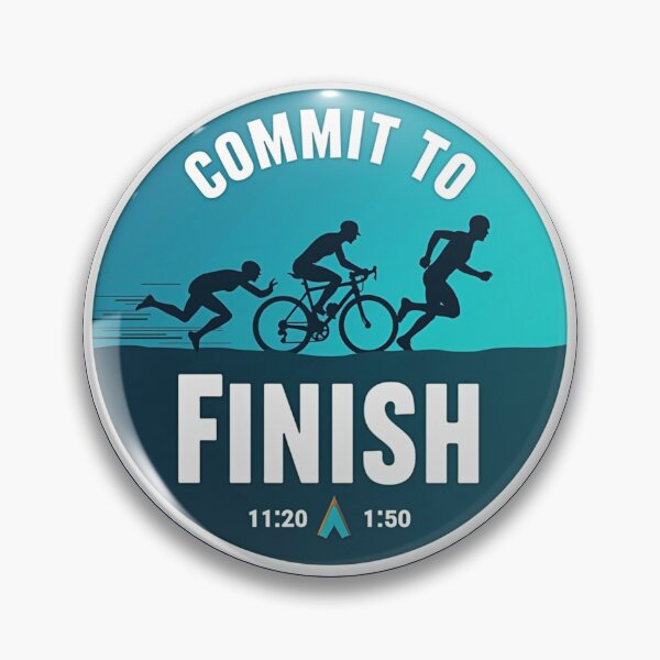 Item preview, Commit to Finish – Triathlon Motivation Sticker designed and sold by Triathlongram.