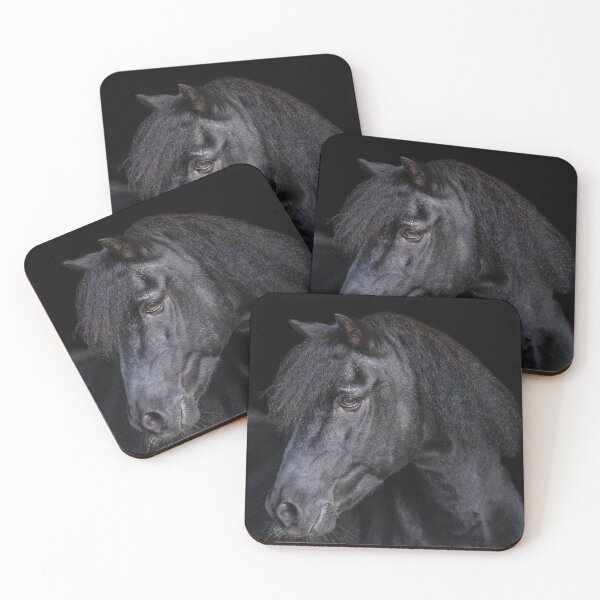 Item preview, Black horse in front of black designed and sold by ForestgazeArt.