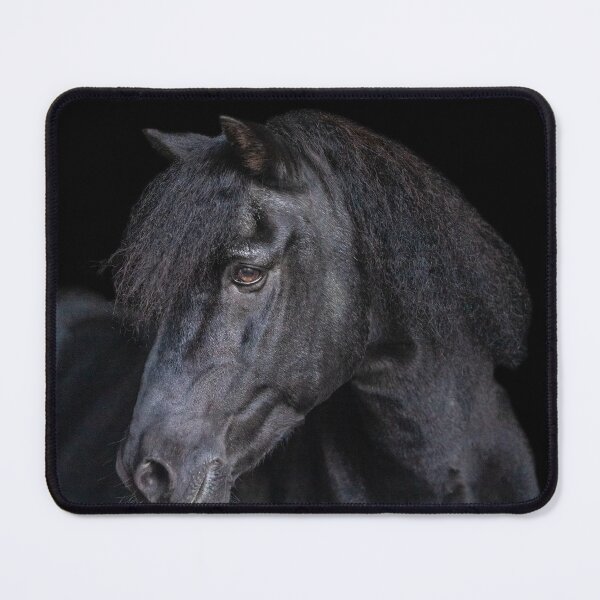 Item preview, Black horse in front of black designed and sold by ForestgazeArt.