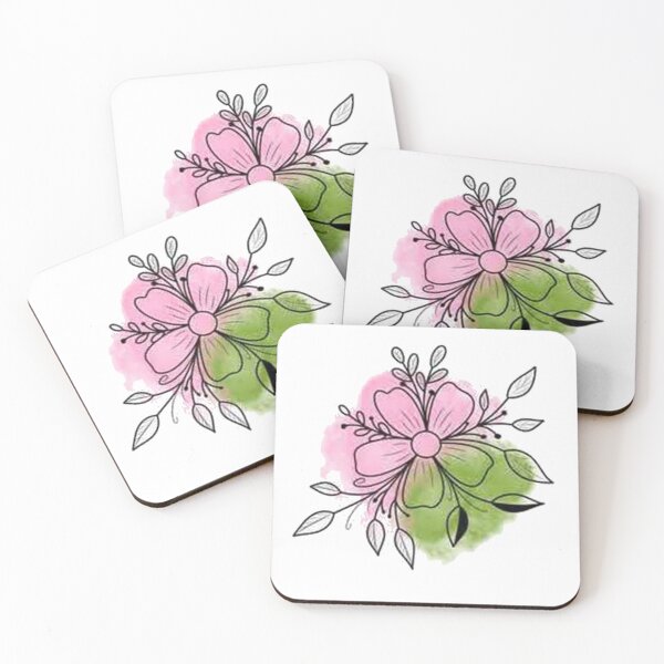 Item preview, flower with pink and green colour designed and sold by parminder minhas.