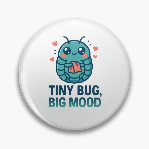 Item preview, Tiny Bug, Big Mood – Kawaii Isopod / Roly-Poly Sticker & Tee designed and sold by TimKirchgessner.