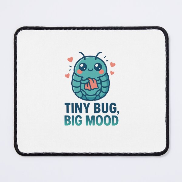 Item preview, Tiny Bug, Big Mood – Kawaii Isopod / Roly-Poly Sticker & Tee designed and sold by TimKirchgessner.