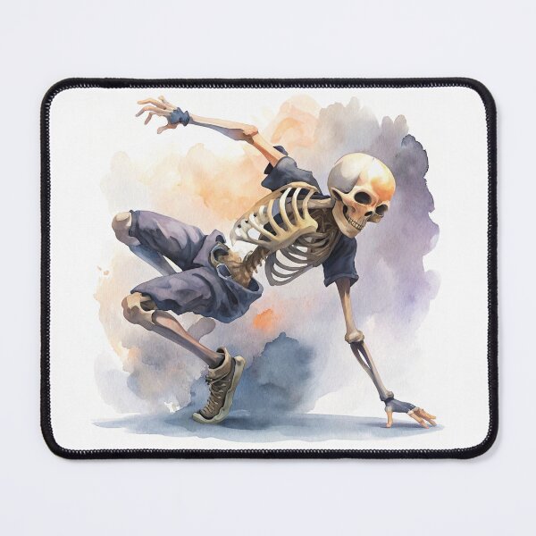 Item preview, Breakdance Skeleton in Streetwear – Watercolor Style designed and sold by Tanysha54.