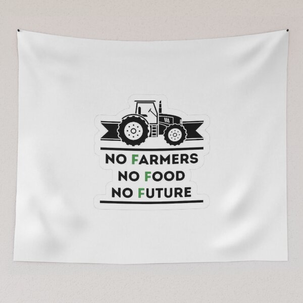 Item preview, No farmer no food no furure stickers  designed and sold by parminder minhas.
