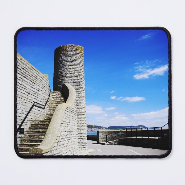 Item preview, Seafront Tower and Wall at Lyme Regis designed and sold by Rachel J Bowler.