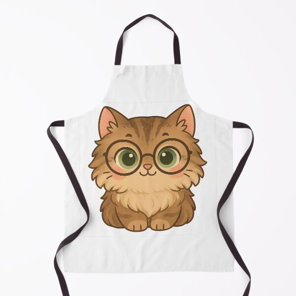 Item preview, Kawaii Smart Cat – Glasses & Big-Eyed Cuteness designed and sold by Pacika.