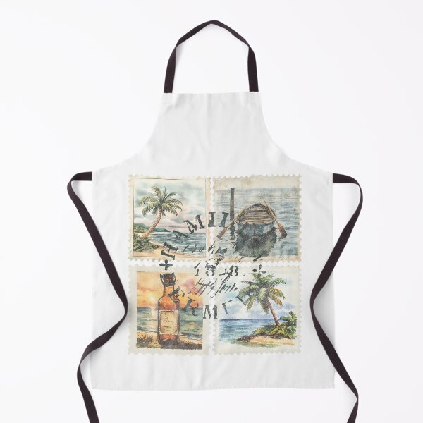Item preview, Vintage Travel Stamp Beach Postage Design designed and sold by EpochFusion.