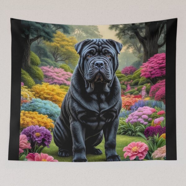 Item preview, Louis Shar Pei Dog Portrait Painting designed and sold by Heart and Soul Studio.