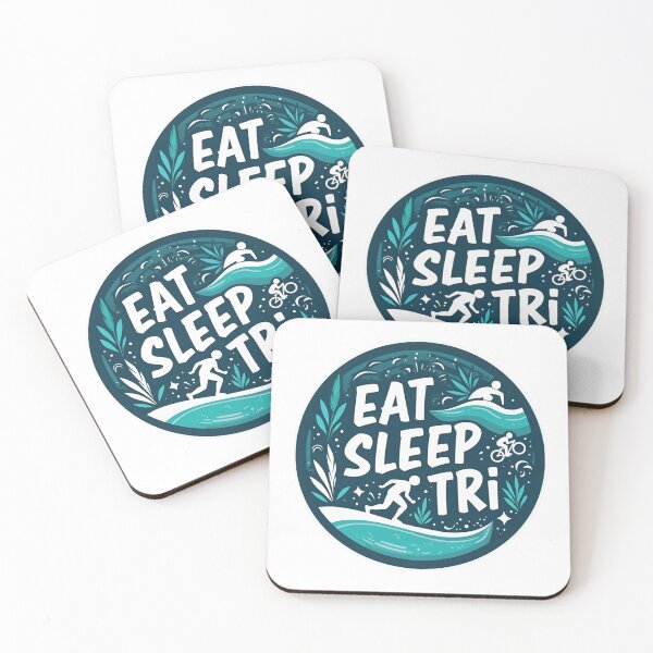 Item preview, Eat. Sleep. TRI. – Triathlon Lifestyle Sticker designed and sold by Triathlongram.