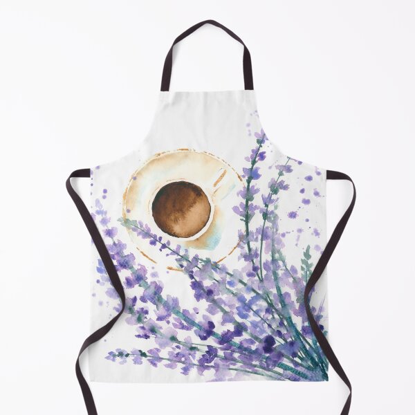 Item preview, Coffee and Lavender French Breakfast Loose Watercolor Painting designed and sold by Valerie Englehart.