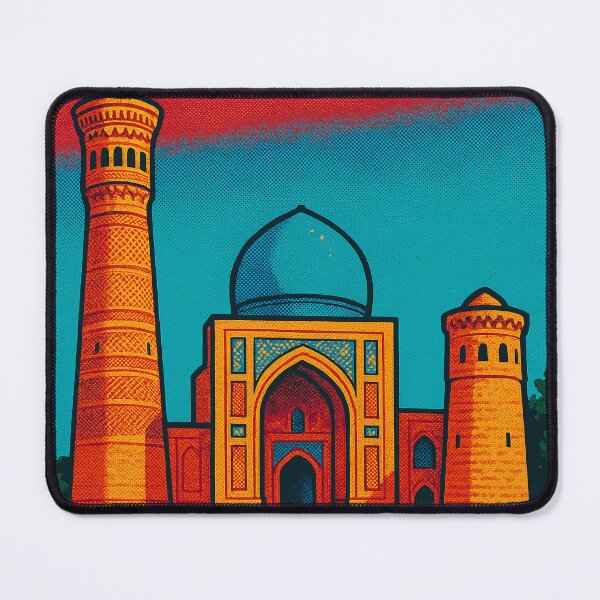 Item preview, Colorful Retro Pop Art Travel Poster of Bukhara | Vibrant Uzbekistan Wall Art | Vintage-Inspired Bukhara Cityscape | Bold Travel Print of Central Asia designed and sold by PaintedPixels01.