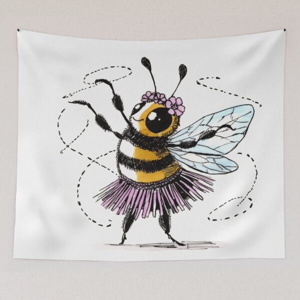 Item preview, Polynesian Dance Bee designed and sold by Scribbles & Doodles by Jinx.