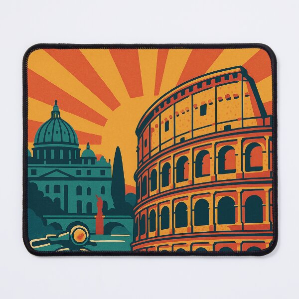 Item preview, Vibrant Digital Retro Pop Art Travel Poster Featuring Iconic Italy Landmarks | Vintage Style Italian Travel Artwork | Colorful Italy Wall Decor for Home & Office designed and sold by PaintedPixels01.