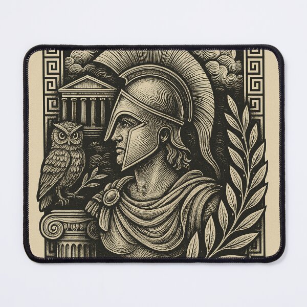 Item preview, Ancient Greek Roman Warrior Art | Classical Helmet & Laurel Design designed and sold by MoooeHamm.