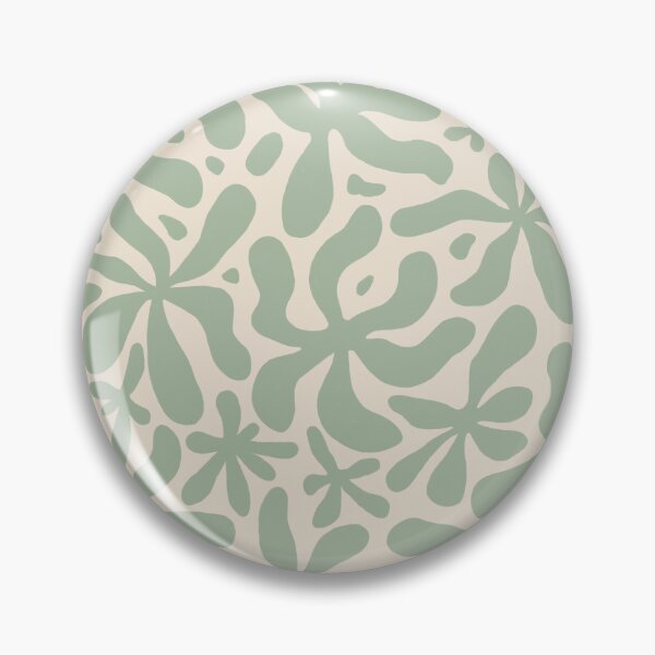 Item preview, Abstract Floral Pattern - Sage Green & Warm White designed and sold by Millefolia Design .
