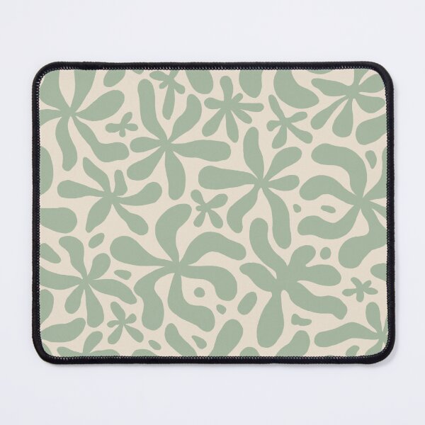 Item preview, Abstract Floral Pattern - Sage Green & Warm White designed and sold by Millefolia Design .