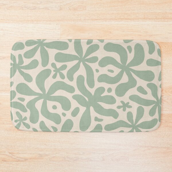Item preview, Abstract Floral Pattern - Sage Green & Warm White designed and sold by Millefolia Design .