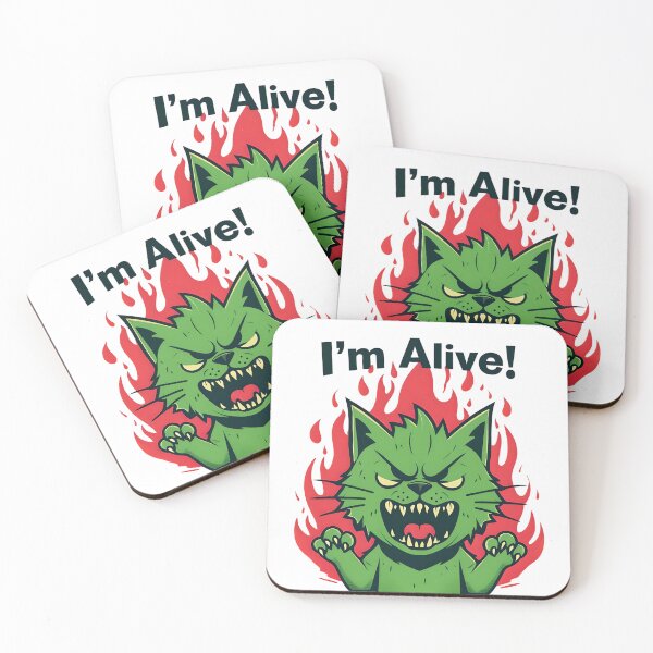 Item preview, Zombie Cat - I'm Alive! designed and sold by NightTimeJ.