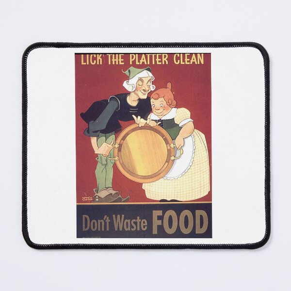 Item preview, Antique Don't Waste Food Poster designed and sold by IanBakerToons.