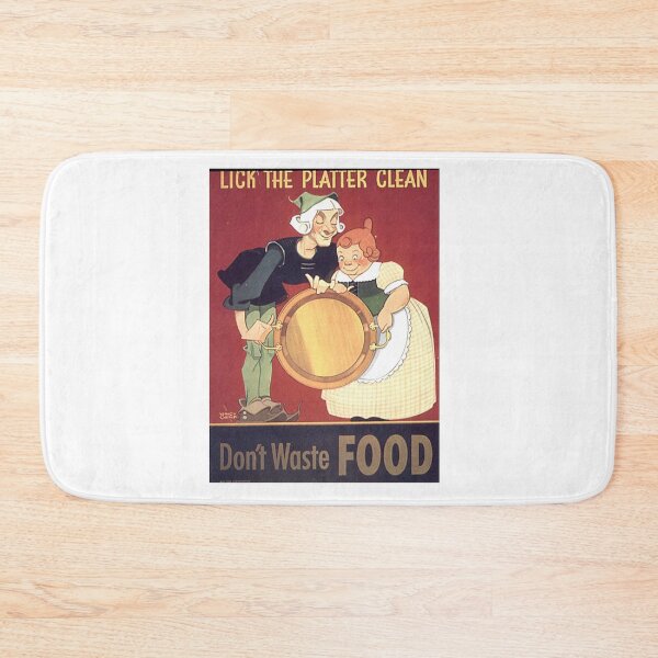 Item preview, Antique Don't Waste Food Poster designed and sold by IanBakerToons.