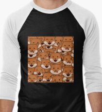 Dog Pattern Men's Baseball ¾ T-Shirt