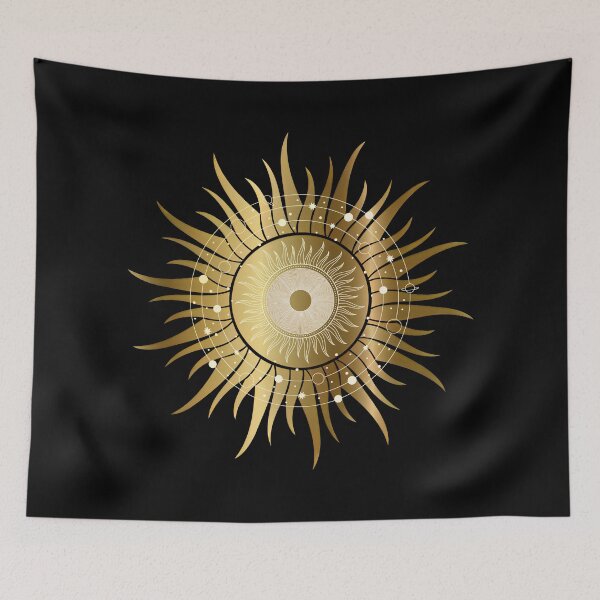 Item preview, Golden Radiant Sun - Celestial Energy Symbol designed and sold by Fadastic.