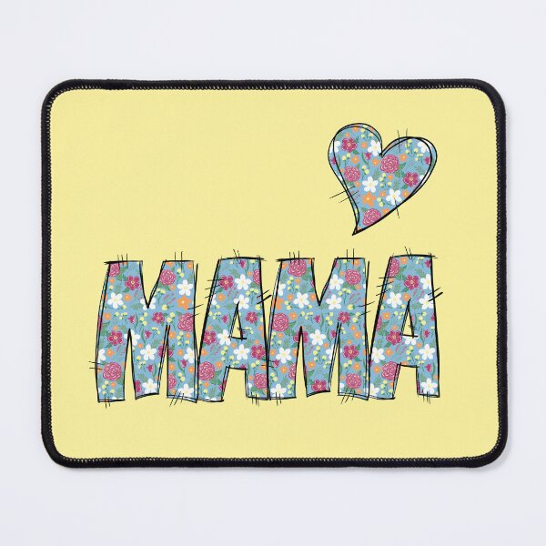 Item preview, Mama Patchwork Floral Stitch Pattern with Yellow Background designed and sold by missmann.