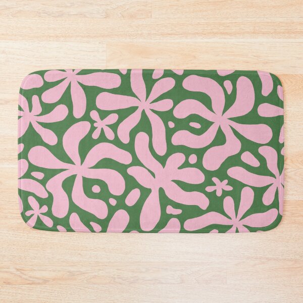 Item preview, Abstract Floral Pattern - Forest Green and Soft Blush  designed and sold by Millefolia Design .