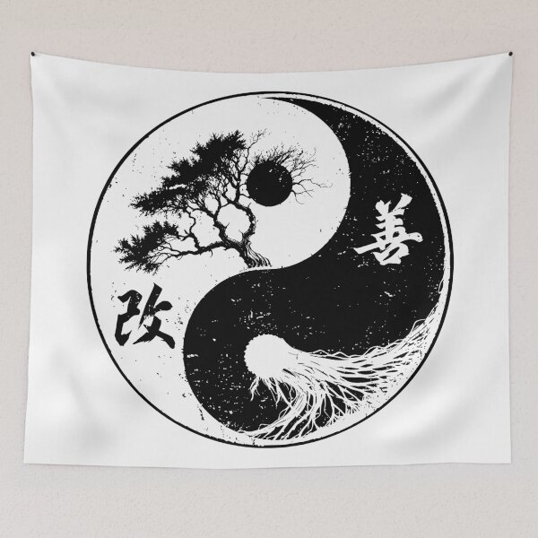 Item preview, Yoga Yin Yang Bonsai Tree Of Life Kaizen Japanese Kanji Zen designed and sold by GrandeDuc.