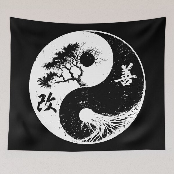 Item preview, Yoga Yin Yang Bonsai Tree Of Life Kaizen Japanese Kanji Zen designed and sold by GrandeDuc.