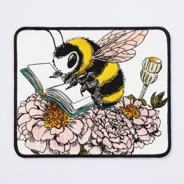 Item preview, Bee on White Flower designed and sold by Scribbles & Doodles by Jinx.