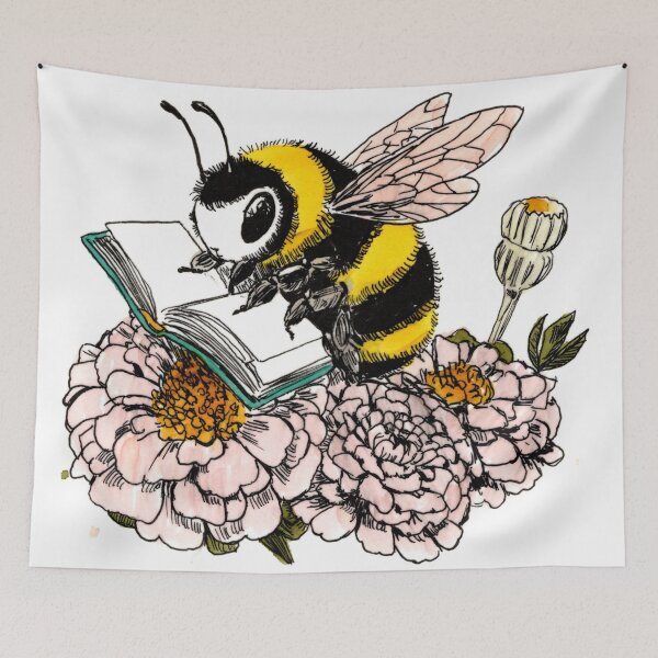 Item preview, Bee on White Flower designed and sold by Scribbles & Doodles by Jinx.