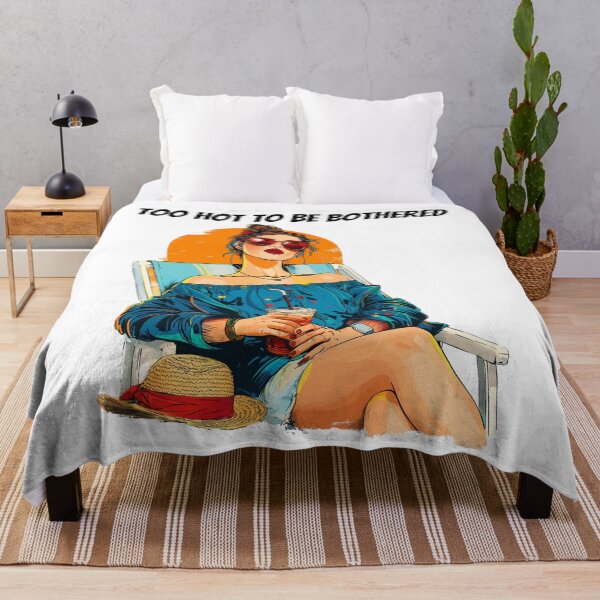 Item preview, Too Hot To Be Bothered - Fun Summer Design designed and sold by QuirkyChicArts.