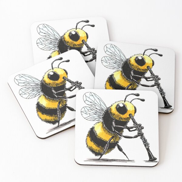 Item preview, Bee on the Clarinet designed and sold by Scribbles & Doodles by Jinx.