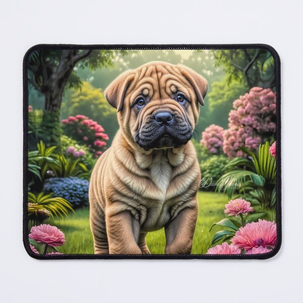 Item preview, Simba Shar Pei Puppy Portrait Painting designed and sold by Heart and Soul Studio.