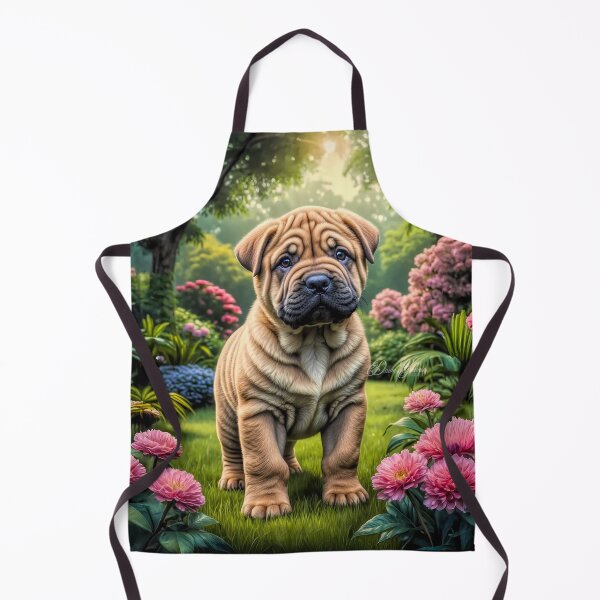 Item preview, Simba Shar Pei Puppy Portrait Painting designed and sold by Heart and Soul Studio.