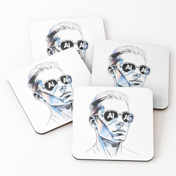 Item preview, AI in the Eyes – Bold Line Art with Subtle Tech Details designed and sold by Yuli Club.