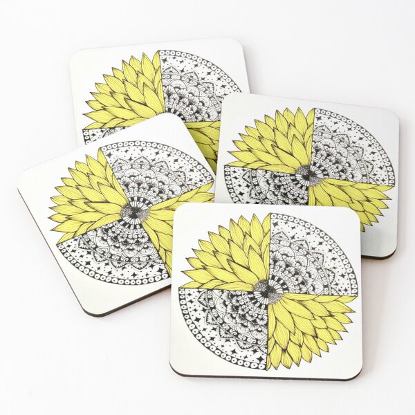 Item preview, beautiful handmade sunflower mandala design designed and sold by NivyasArtistry.