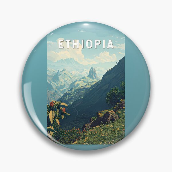 Item preview, Ethiopia Illustration Travel Art Vintage designed and sold by KrisSidDesigns.