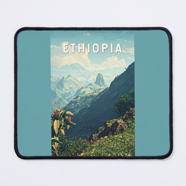 Item preview, Ethiopia Illustration Travel Art Vintage designed and sold by KrisSidDesigns.