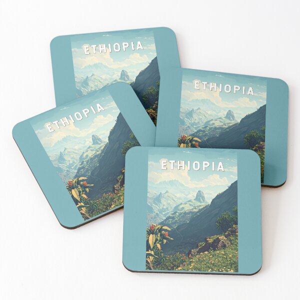 Item preview, Ethiopia Illustration Travel Art Vintage designed and sold by KrisSidDesigns.