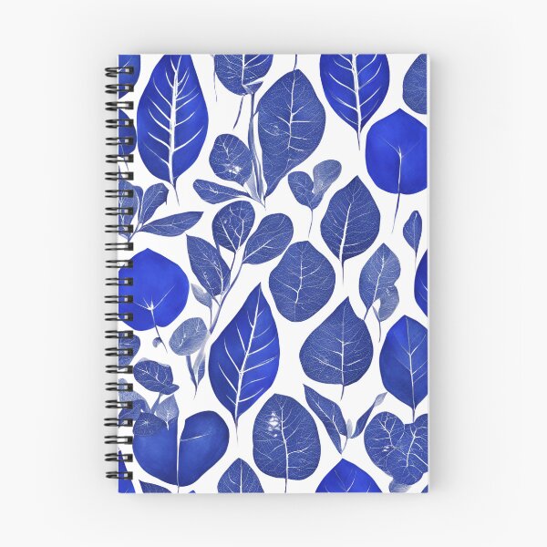 Item preview, Seamless Pattern of Artistic Blue Leaves on a White Background designed and sold by Rue Market.