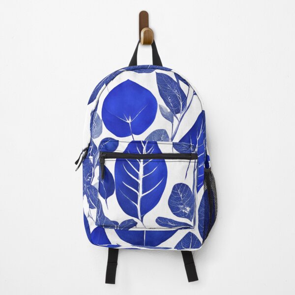 Item preview, Seamless Pattern of Artistic Blue Leaves on a White Background designed and sold by Rue Market.